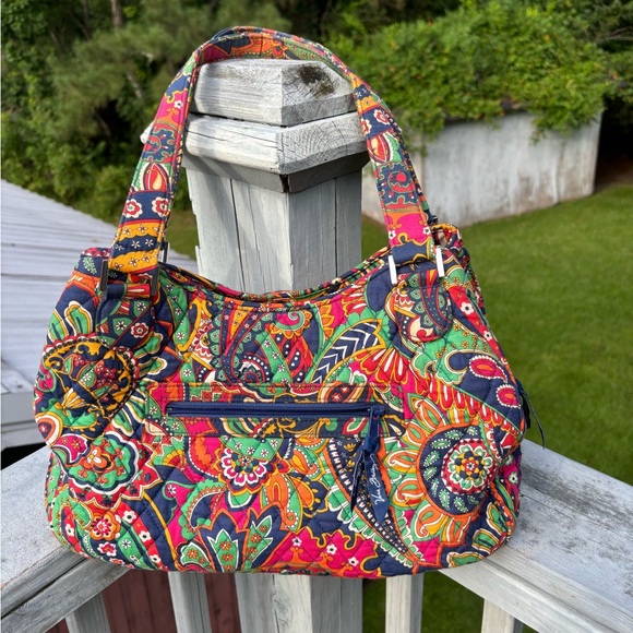 Vera Bradley Handbags - Vera Bradley Orange Blue Green Venetian Shoulder Bag